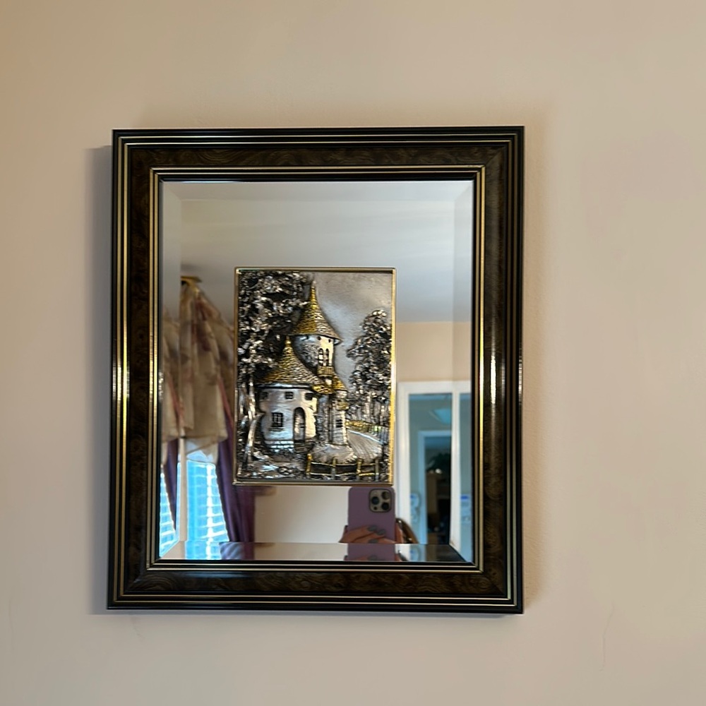 Elegant Black and Silver Framed Wall Art - Picture 2 of 2